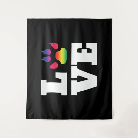 Tenture Rainbow paw (Devant)