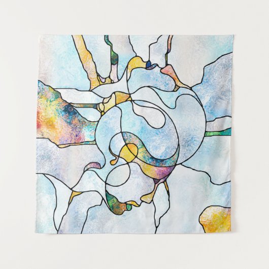 Tenture Rainbow Shards. Unity of Stained Glass series. Bac (Devant (Horizontal))