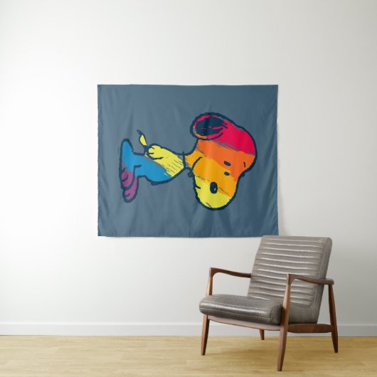 Tenture Rainbow Snoopy (En situation (horizontale))