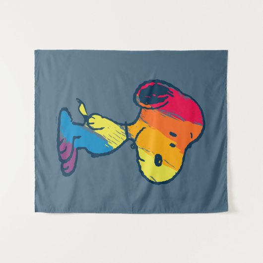 Tenture Rainbow Snoopy (Devant (Horizontal))