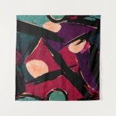 Tenture Rainbow Streaks : Texture acrylique Abstraite (Devant (Horizontal))