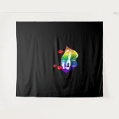 Tenture Rainbow Vampire Lips Biting - T-shirt LGBT Pride (Devant (Horizontal))