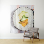 Tenture Râle de sushi Poisson et riz (En situation)