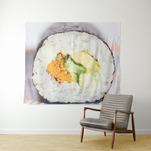 Tenture Râle de sushi Poisson et riz (En situation (horizontale))