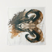 Tenture Ram Portrait Animal Peinture Faune Extérieur Art (Devant (Horizontal))