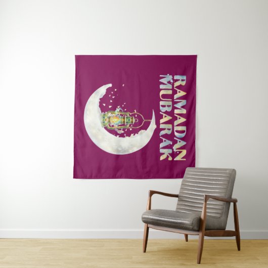 Tenture Ramadan Mubarak (En situation (horizontale))