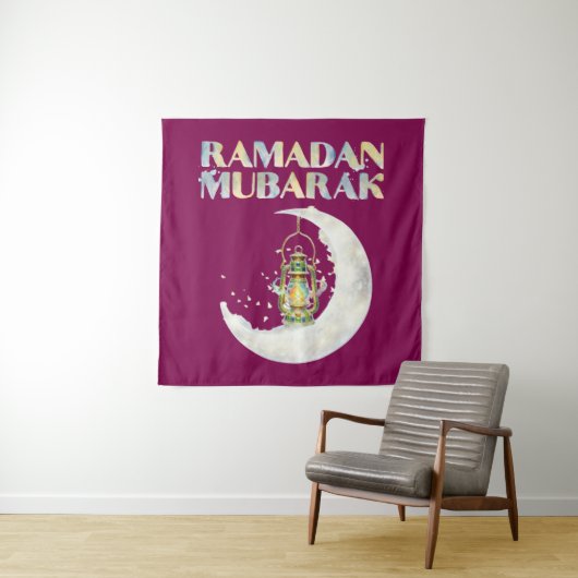 Tenture Ramadan Mubarak (En situation)