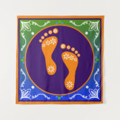 Tenture Rangoli Coloré Avec Empreinte (Devant)
