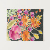 Tenture Rassemblement splendide - Fleurs roses et orange (Devant (Horizontal))