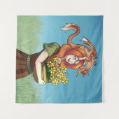 Tenture Rassembler les fleurs avec un dragon (Devant (Horizontal))