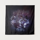 Tenture Raven et loup - Vegvisir et arbre de la vie (Devant)