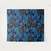 Tenture Ravins et roses bleus (Devant (Horizontal))