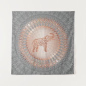 Tenture "Rayon Eléphant Or Rose" | Elephant Mandala (Devant)