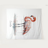 Tenture Rayonnement de Flamant rose : Aquarelle, personnal (Devant (Horizontal))