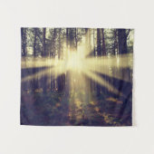 Tenture Rayons de soleil de forêt (Devant (Horizontal))