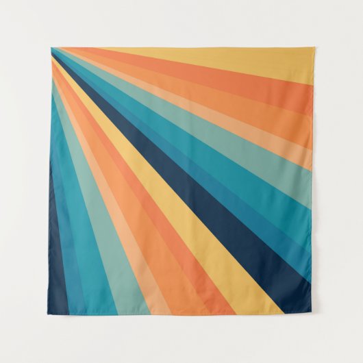 Tenture Rayons solaires rétro (Devant (Horizontal))