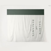 Tenture Rayure minimaliste verte élégante (Devant (Horizontal))