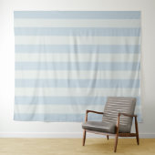 Tenture Rayures bleu clair (En situation (horizontale))