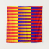 Tenture Rayures Bleu Rouge Jaune (Devant (Horizontal))