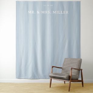 Tenture Rayures Bleues Élégantes