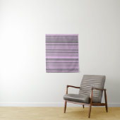 Tenture Rayures Gris Violet (En situation)