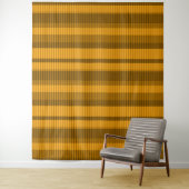 Tenture rayures marron jaune monochrome (En situation)