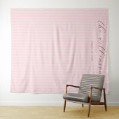 Tenture Rayures Verticales Rose Sérénité (En situation (horizontale))