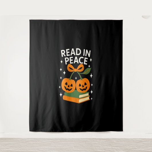 Tenture Read in Peace Funny Halloween Book (Devant)