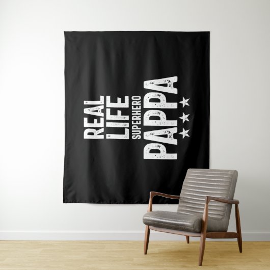 Tenture Real Life Superhero Pappa | Cadeau Père (En situation)