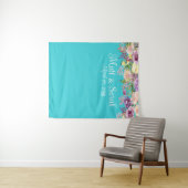 Tenture Réception de mariage bleu turquoise Photo Booth Pr (En situation (horizontale))
