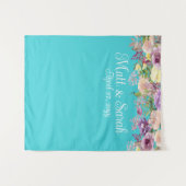 Tenture Réception de mariage bleu turquoise Photo Booth Pr (Devant (Horizontal))