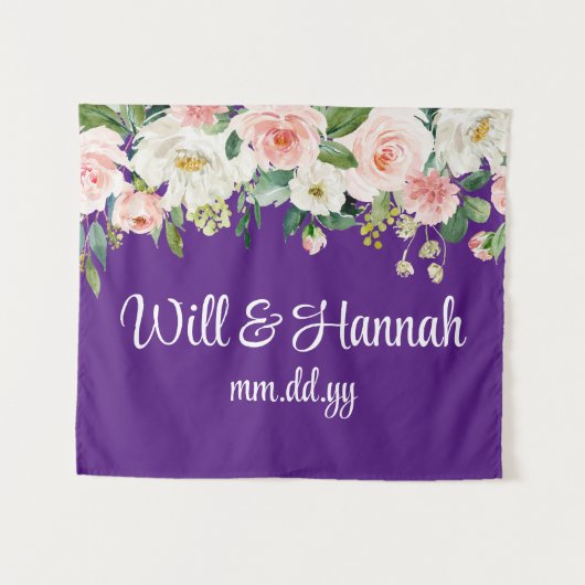 Tenture Réception de mariage de verdure personnalisée (Devant (Horizontal))