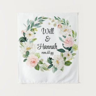 Tenture Réception de mariage de verdure personnalisée Prop