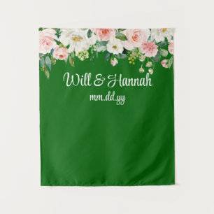 Tenture Réception de mariage de verdure personnalisée Prop