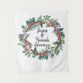 Tenture Réception de mariage d'hiver Contexte Photo Booth  (Devant)