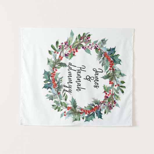 Tenture Réception de mariage d'hiver Contexte Photo Booth  (Devant (Horizontal))