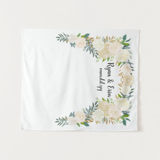 Tenture Réception de mariage d'hiver Contexte Photobooth (Devant (Horizontal))