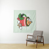 Tenture Réchauffez-vous avec les appels de cacao de neige (En situation (horizontale))