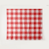 Tenture Red and White Bold Checkered Plaid Design  (Devant (Horizontal))