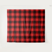 Tenture  Red Black Crosshatch Buffalo Check (Devant (Horizontal))