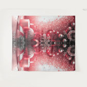 Tenture Red Candles Decorative Holiday Backdrop (Devant (Horizontal))