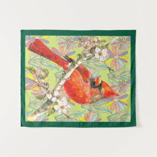 Tenture red cardinal (Devant (Horizontal))