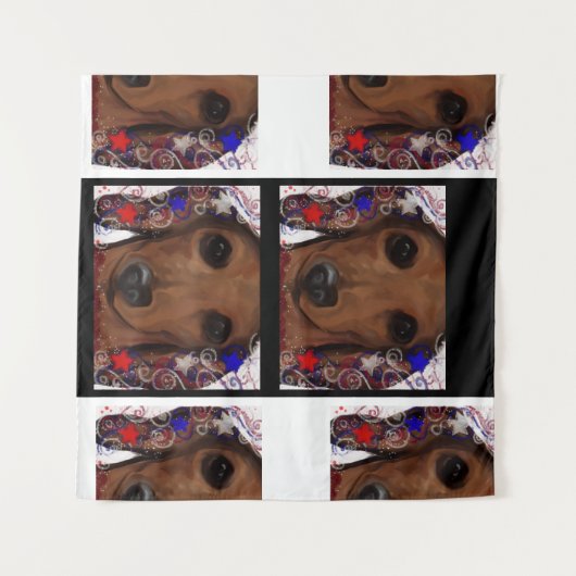 Tenture Red Dachshund (Devant (Horizontal))