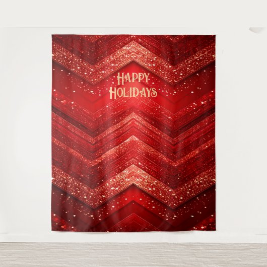 Tenture Red Decorative Holiday Backdrop (Devant)