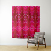 Tenture Red Dianthus Ikat 4 (En situation)