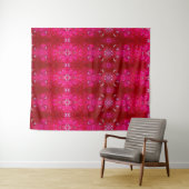 Tenture Red Dianthus Ikat 4 (En situation (horizontale))