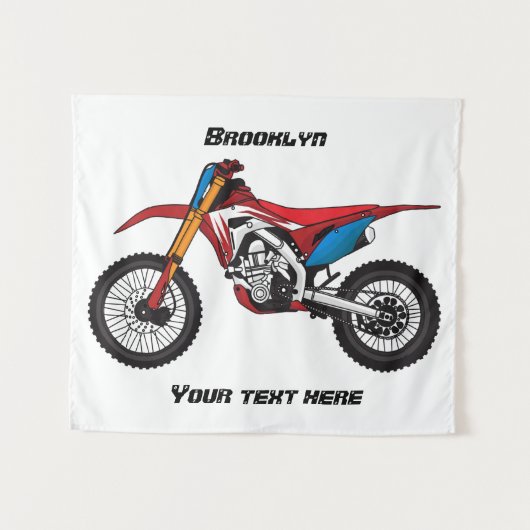 Tenture Red dirt bike motorcycle (Devant (Horizontal))