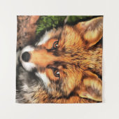 Tenture Red Fox Beau Art de la faune (Devant (Horizontal))