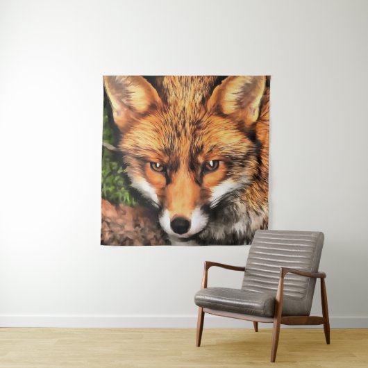 Tenture Red Fox Beau Art de la faune (En situation)