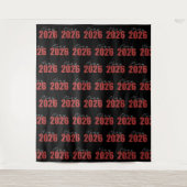 Tenture Red Glitter Class of 2026 Photo Backdrop (Devant)